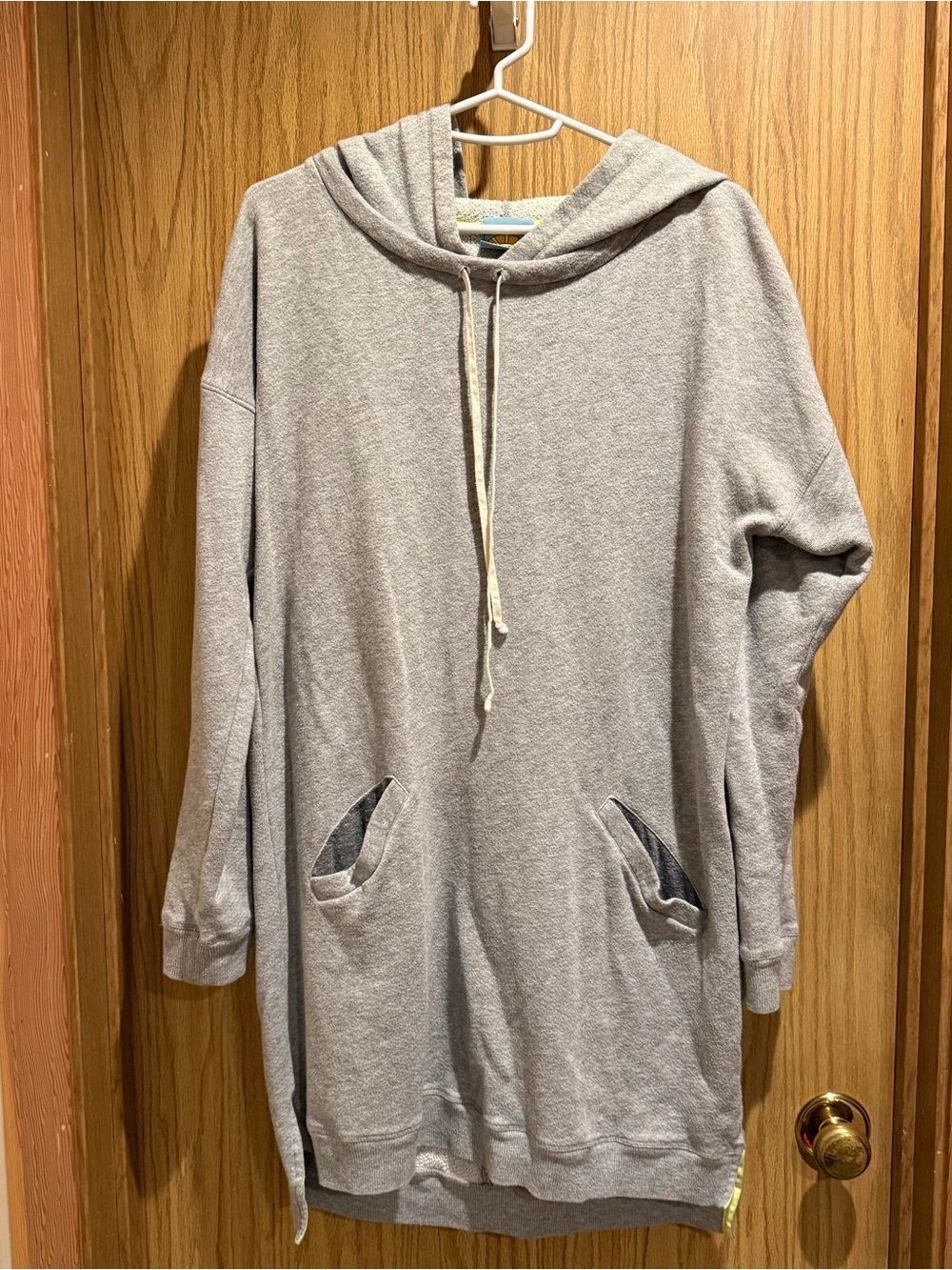 C&C California Heather Gray Hooded Sweatshirt Dress